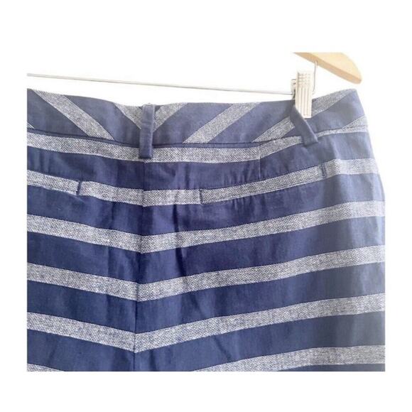 Land’s End Women’s Striped Not Too Low Rise Short Flat Front Nautical Size 16 - Picture 6 of 9